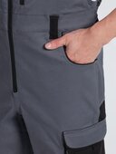 Полукомбинезон ProfLineLeader (тк.Хлопок/Спандекс,260), серый/черный ФАКЕЛ, 87491000