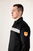 Костюм сварщика (тк.Гефест 500 г/м2), 2 кл. защиты, куртка/брюки, черный 