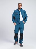 Костюм ProfLineSpecialist-1 (тк.РипСтоп,240) брюки, циан/черный ФАКЕЛ, 87502557