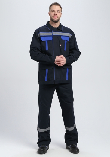 Костюм Итрорис-1 СОП (тк.Саржа,250) брюки, т.синий/васильковый