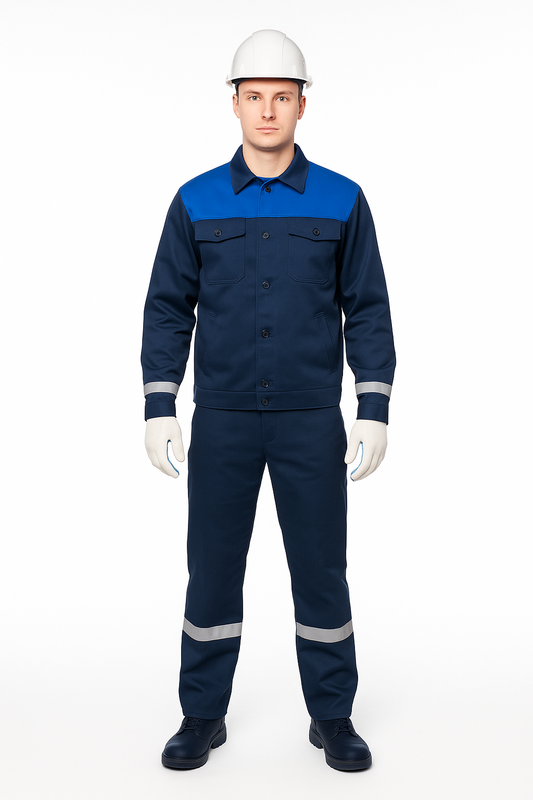 Костюм Профессионал (тк.саржа 210) курт.+пк, темно-синий