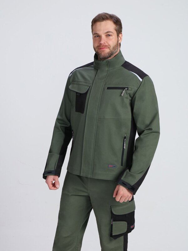 Костюм ProfLineLeader-1 (тк.Хлопок/Спандекс,260) брюки, хаки/черный ФАКЕЛ, 87502563