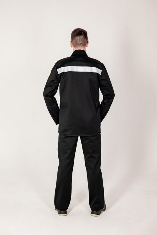Костюм сварщика (тк.Гефест 500 г/м2), 2 кл. защиты, куртка/брюки, черный 