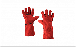 Краги спилковые (иск.мех) WELD WINTER RED-LUX