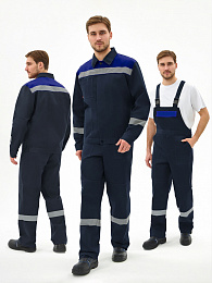 Костюм Липецк-2 СОП CH (тк.Смесовая,280) п/к, т.синий/васильковый