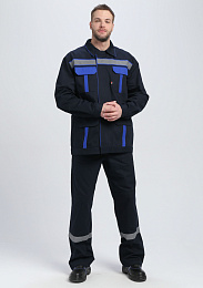 Костюм Итрорис-1 СОП (тк.Саржа,250) брюки, т.синий/васильковый